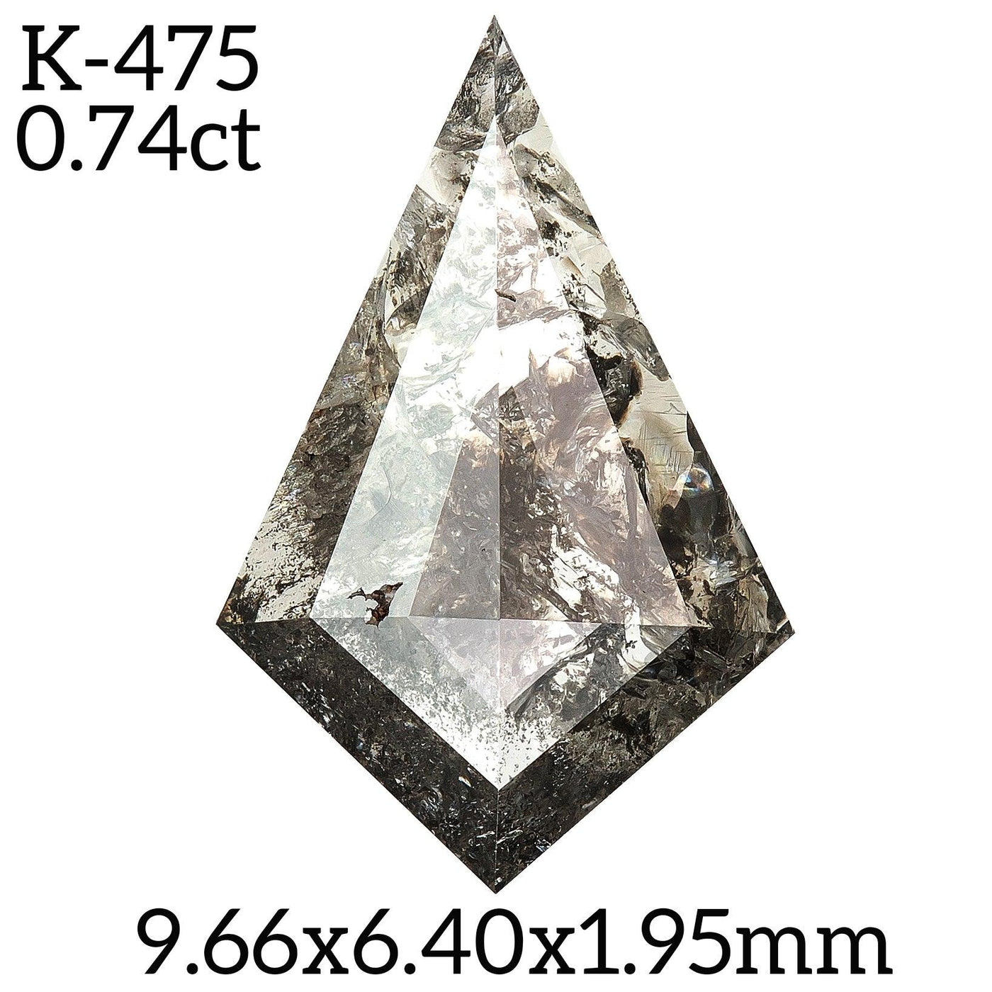 K475 - Salt and pepper kite diamond - Rubysta