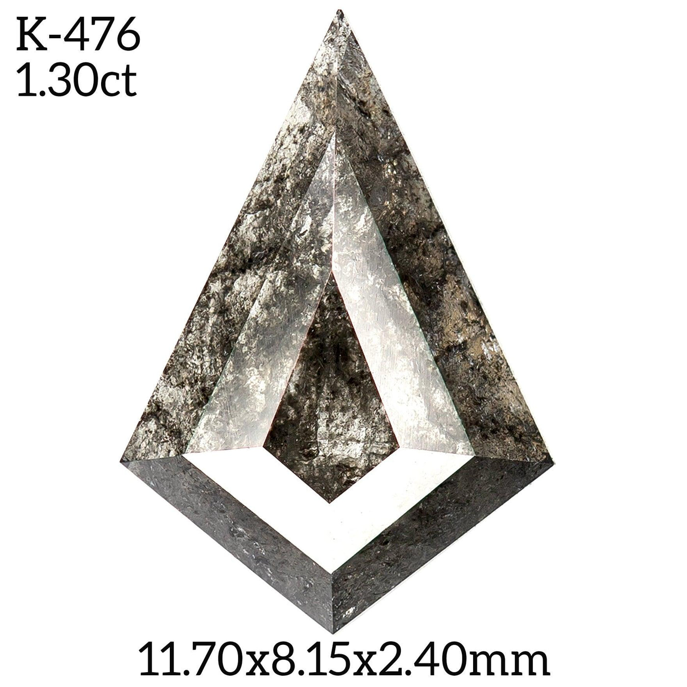 K476 - Salt and pepper kite diamond - Rubysta