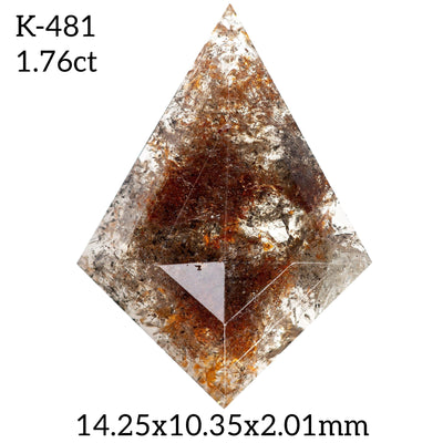 K481 - Salt and pepper kite diamond - Rubysta