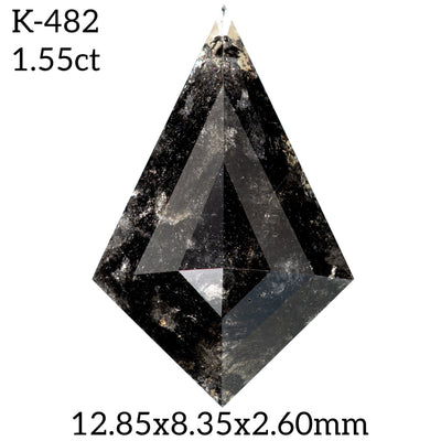 K482 - Salt and pepper kite diamond - Rubysta