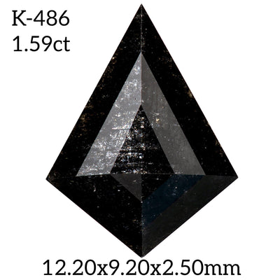 K486 - Salt and pepper kite diamond - Rubysta