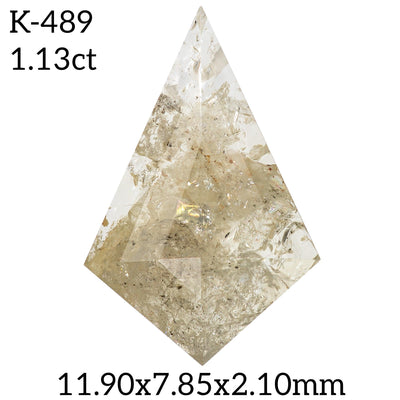 K489 - Salt and pepper kite diamond - Rubysta
