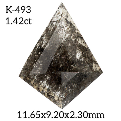 K493 - Salt and pepper kite diamond - Rubysta