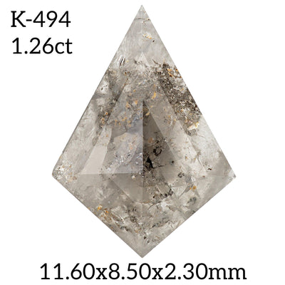 K494 - Salt and pepper kite diamond - Rubysta
