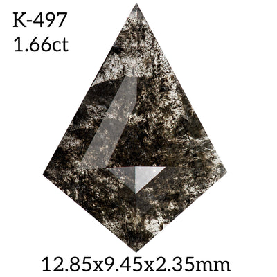 K497 - Salt and pepper kite diamond - Rubysta