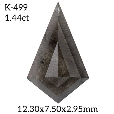 K499 - Salt and pepper kite diamond - Rubysta