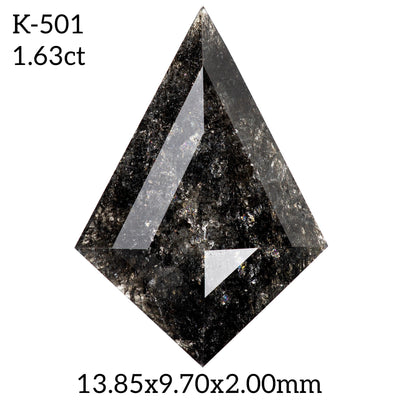 K501 - Salt and pepper kite diamond - Rubysta