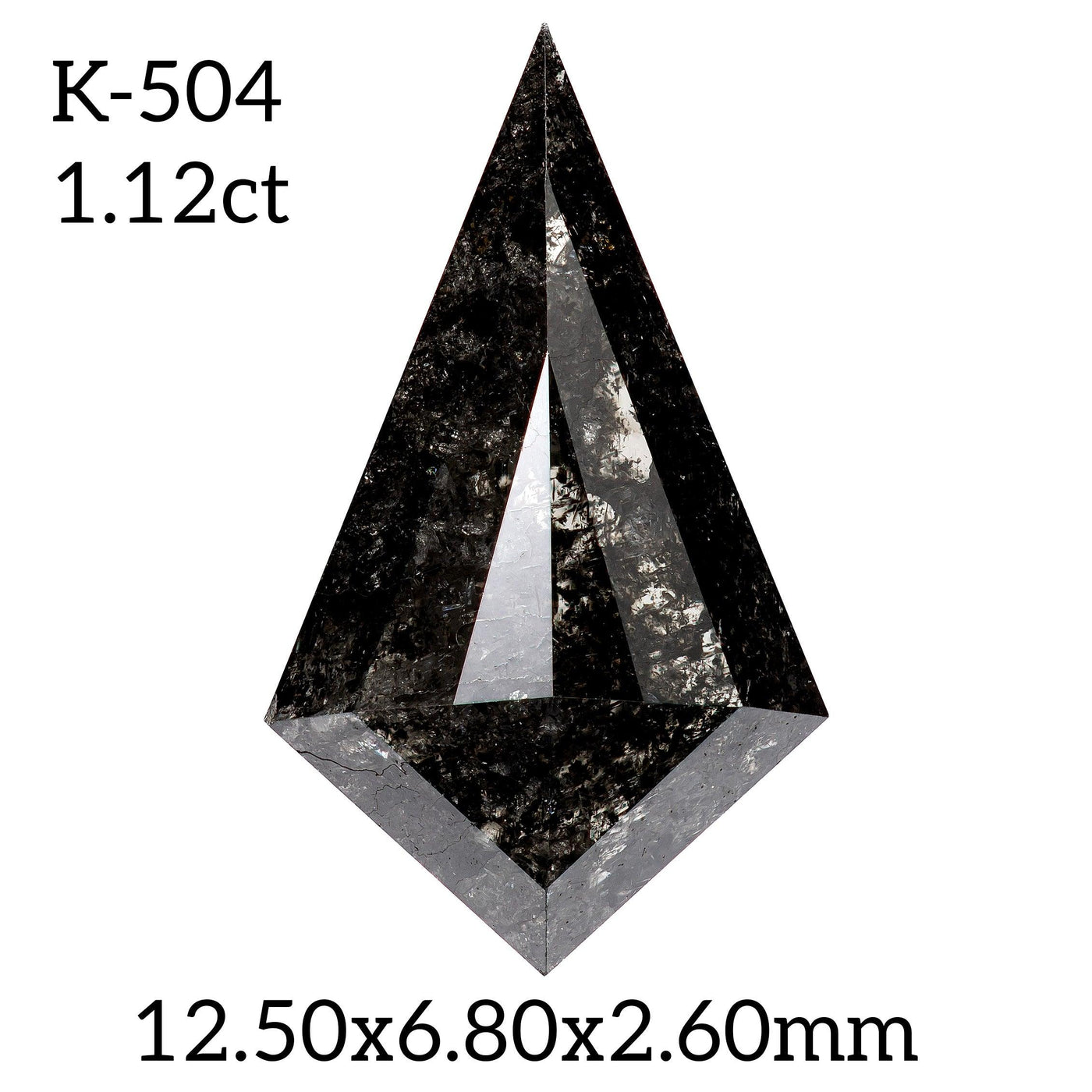 K504 - Salt and pepper kite diamond - Rubysta