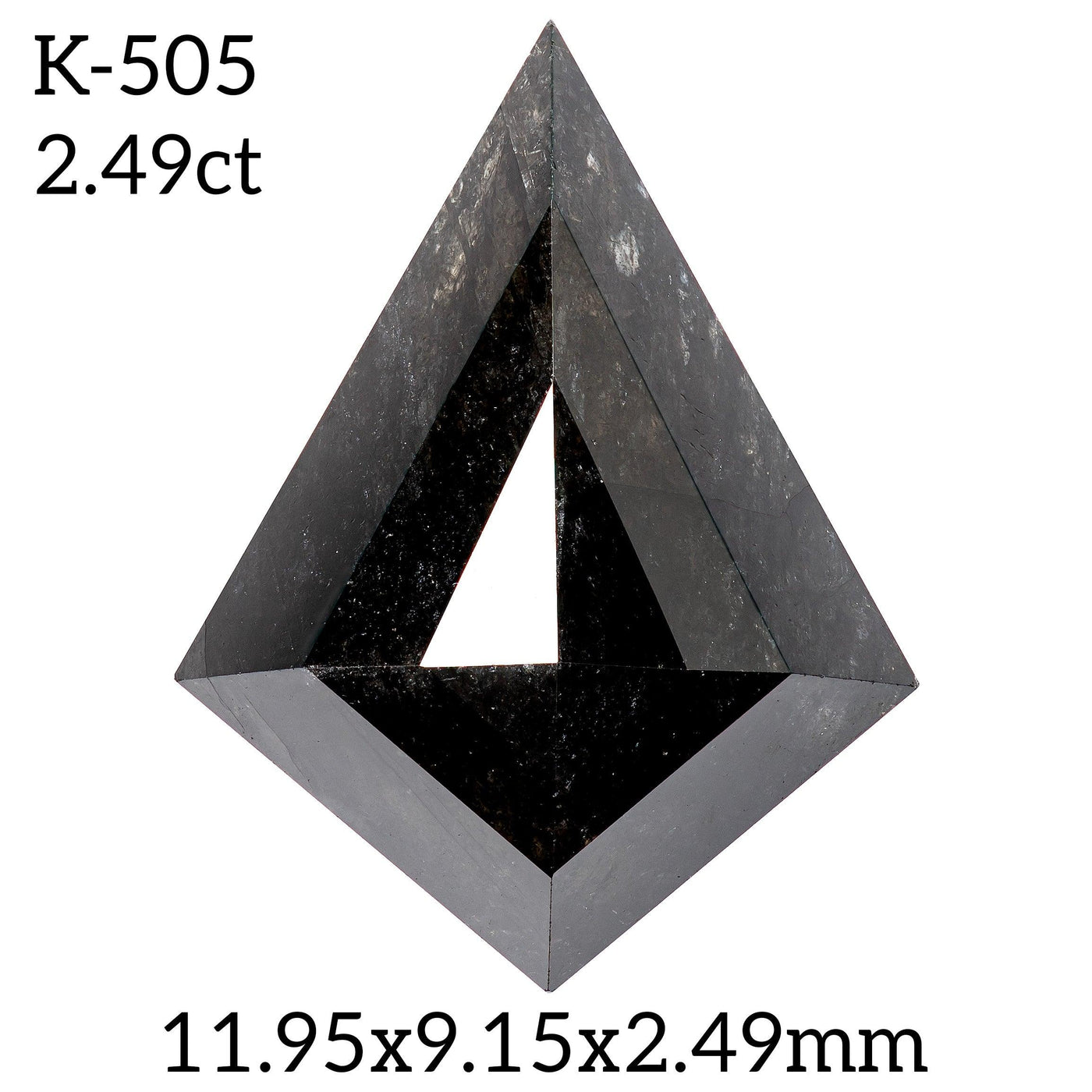 K505 - Salt and pepper kite diamond - Rubysta