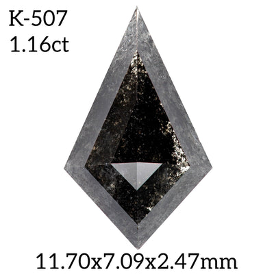 K507 - Salt and pepper kite diamond - Rubysta