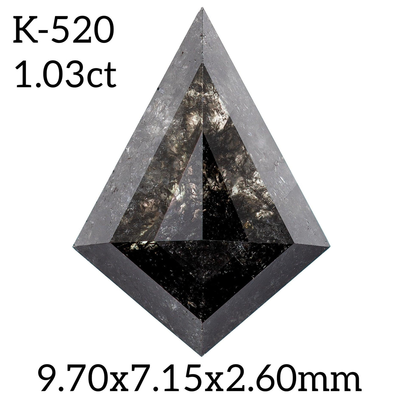 K520- Salt and pepper kite diamond - Rubysta