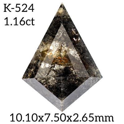 K524- Salt and pepper kite diamond - Rubysta