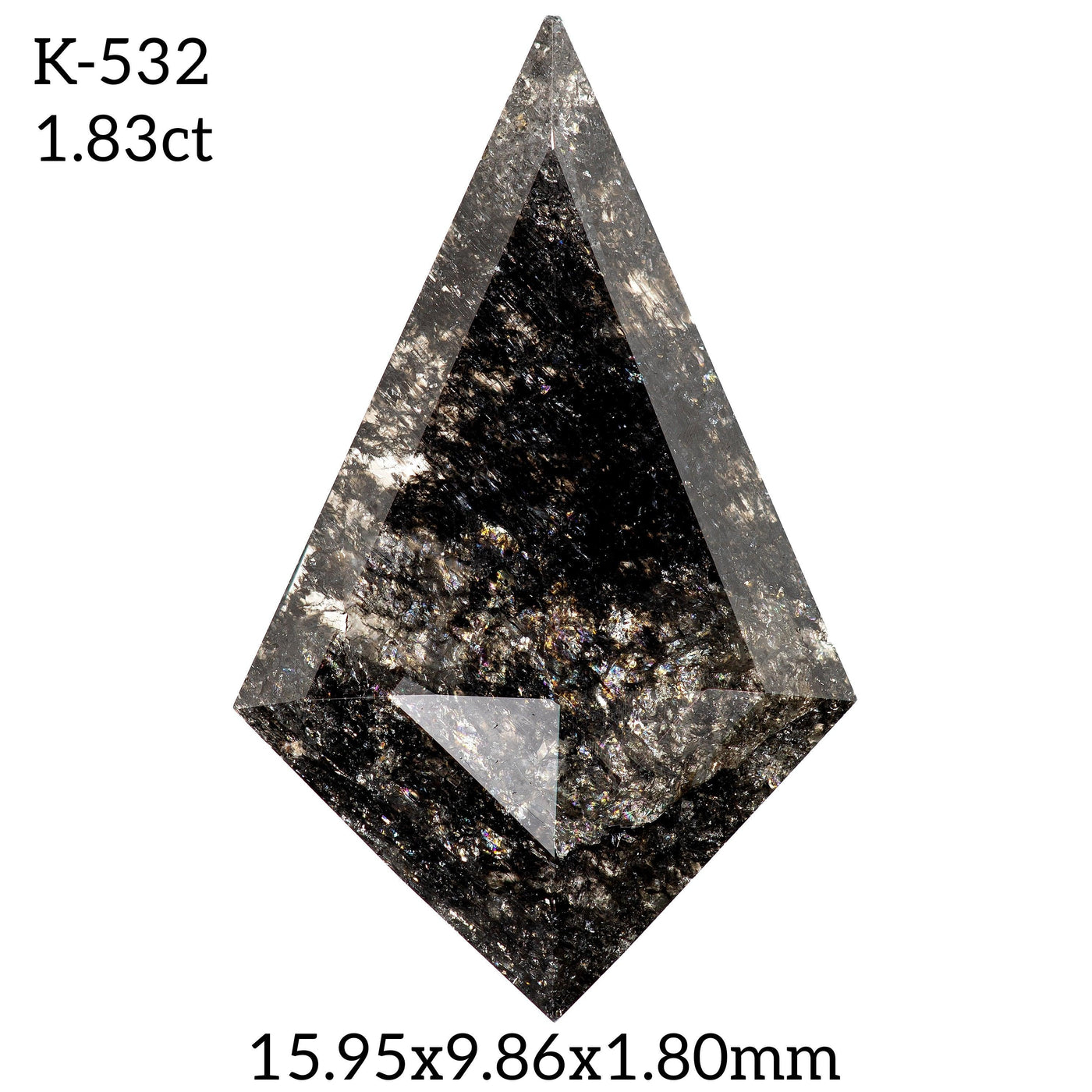 K532- Salt and pepper kite diamond - Rubysta