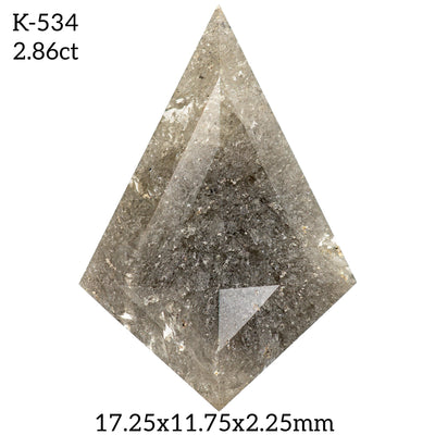 K534- Salt and pepper kite diamond - Rubysta