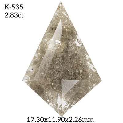 K535- Salt and pepper kite diamond - Rubysta