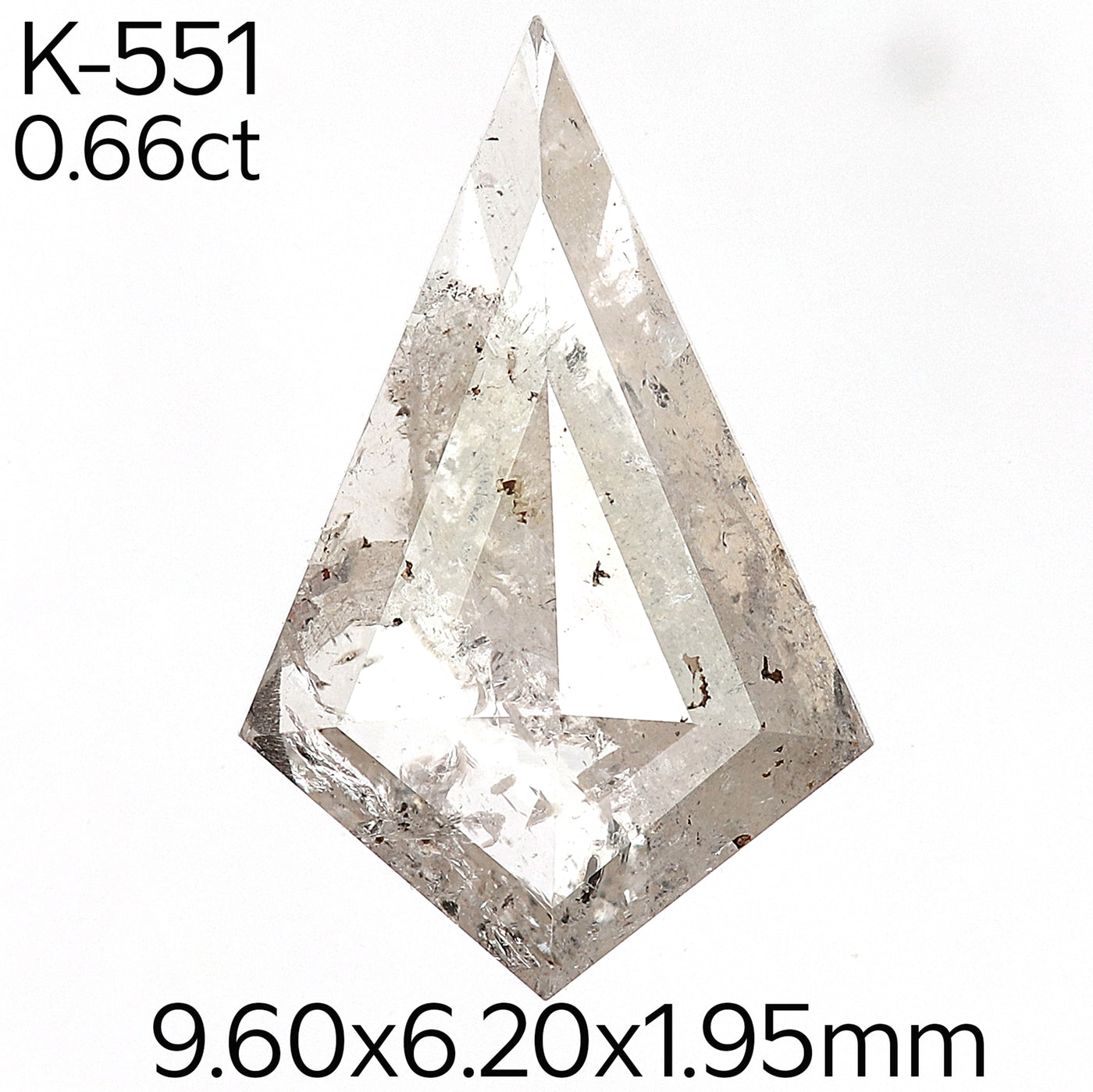 K551- Salt and pepper kite diamond