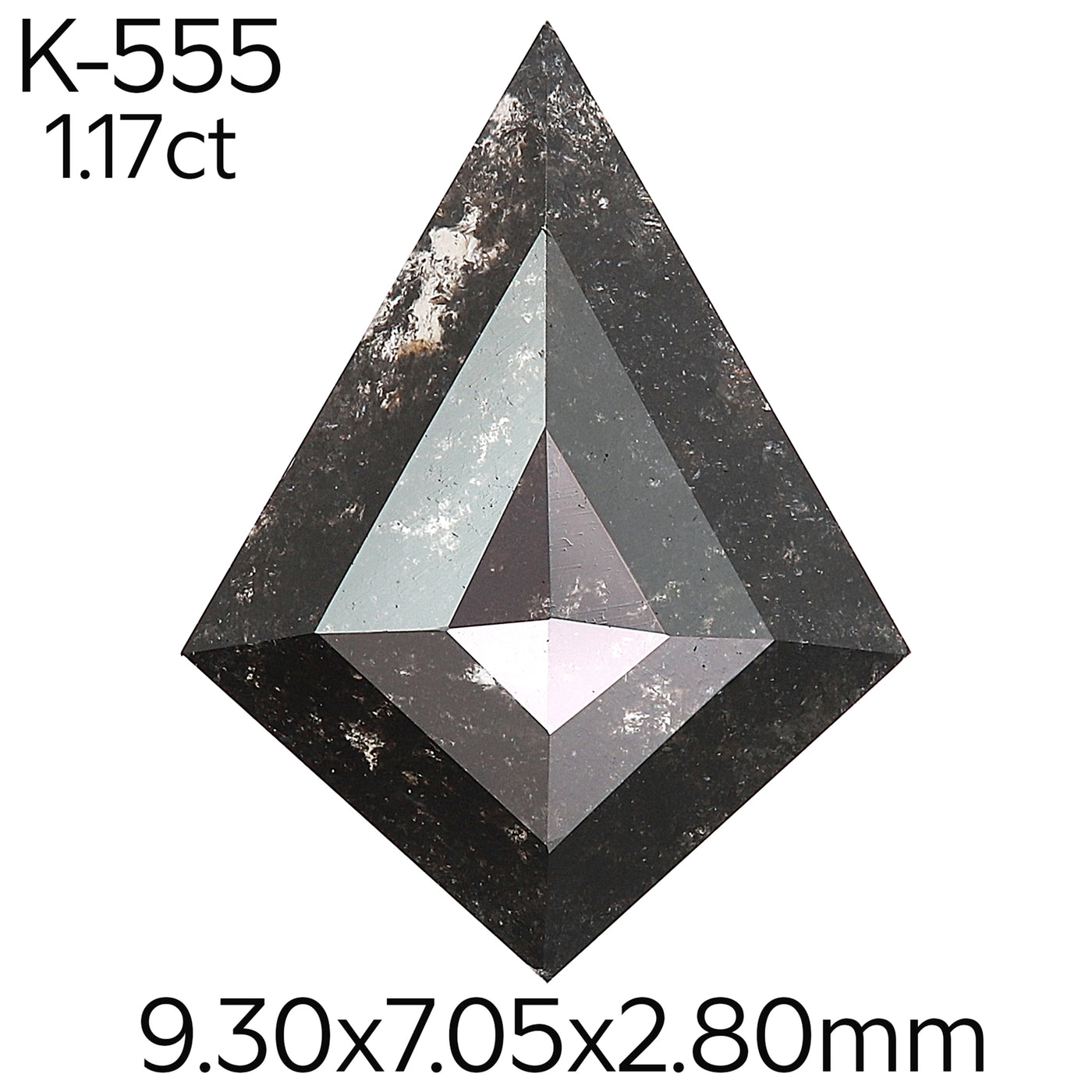 K555 - Salt and pepper kite diamond