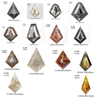 Engagement Ring Kite Diamond Ring | Salt and Pepper diamond Ring | kite Engagement Ring | Proposal Ring