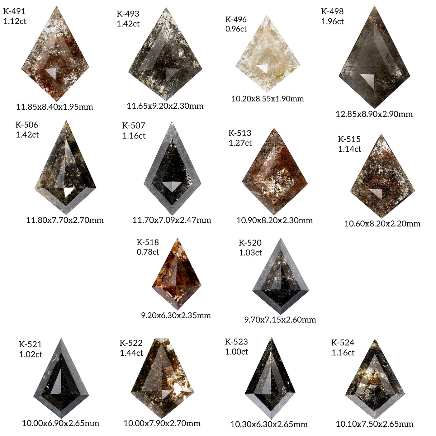 Salt and Pepper Diamond Ring | Engagement Ring | Kite Diamond Ring | Wedding Ring