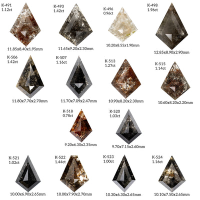 Salt and Pepper Diamond Ring | Engagement Ring | Kite Diamond Ring | Wedding Ring