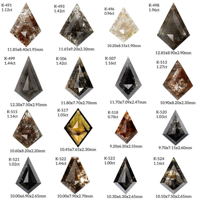 K481 - Salt and pepper kite diamond