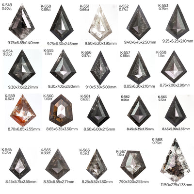 K481 - Salt and pepper kite diamond