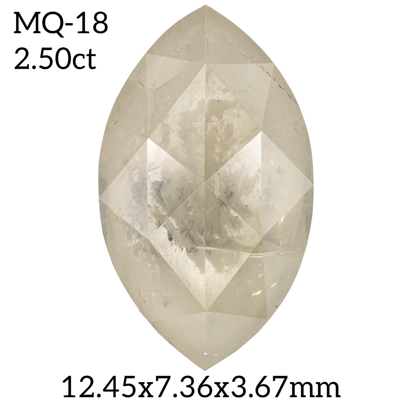 MQ18 - Salt and pepper marquise diamond - Rubysta