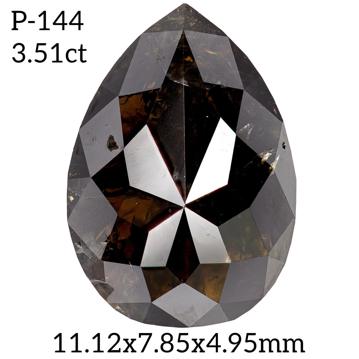 P144- Salt and pepper pear diamond - Rubysta