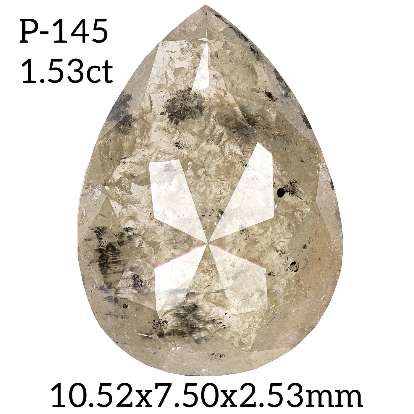 P145- Salt and pepper pear diamond - Rubysta