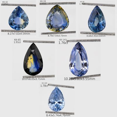 Teal Sapphire Pear Shape Ring | Teal Sapphire Engagement Ring | Teal Blue Sapphire Ring