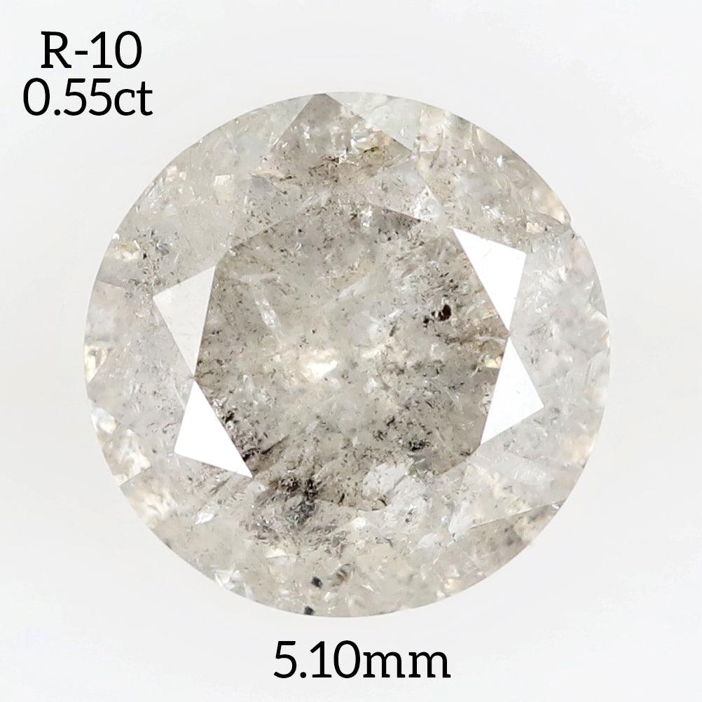 R10 - Salt and pepper round diamond