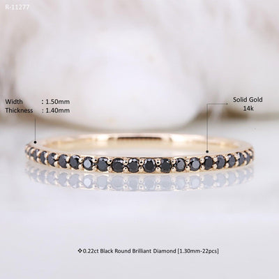 Black diamond ring cheap wedding ring sleek ring couple rings art deco ring - Rubysta