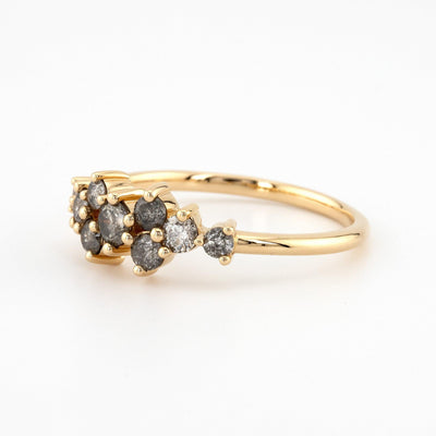Vintage Engagement Ring | Diamond Engagement Ring | Salt and pepper Diamond Ring - Rubysta