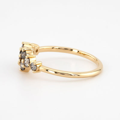 Vintage Engagement Ring | Diamond Engagement Ring | Salt and pepper Diamond Ring - Rubysta