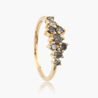 Vintage Engagement Ring | Diamond Engagement Ring | Salt and pepper Diamond Ring