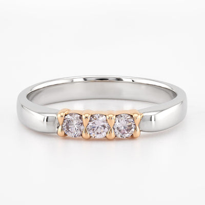 Natural Pink Round Diamond Ring for wedding and engagement - Rubysta