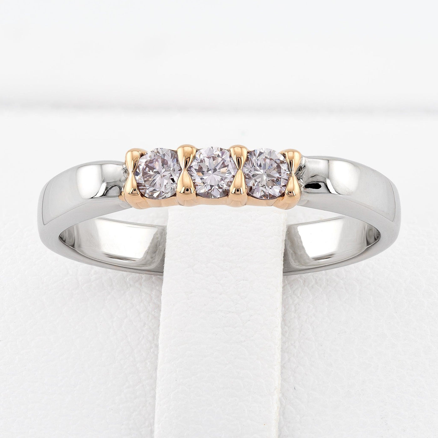 Natural Pink Round Diamond Ring for wedding and engagement - Rubysta