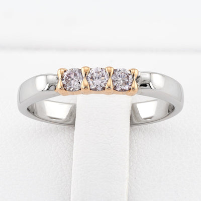 Natural Pink Round Diamond Ring for wedding and engagement - Rubysta