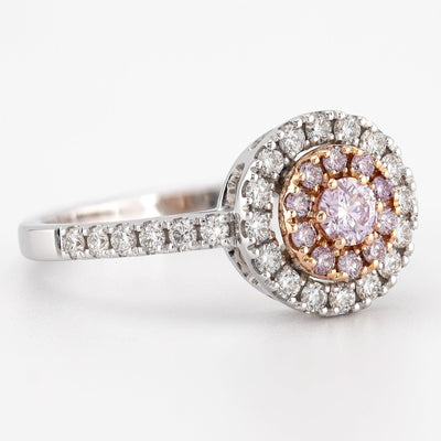 Elegant Natural Pink Diamond Engagement Ring - Women's Pink Diamond Ring, Promise Ring - Rubysta