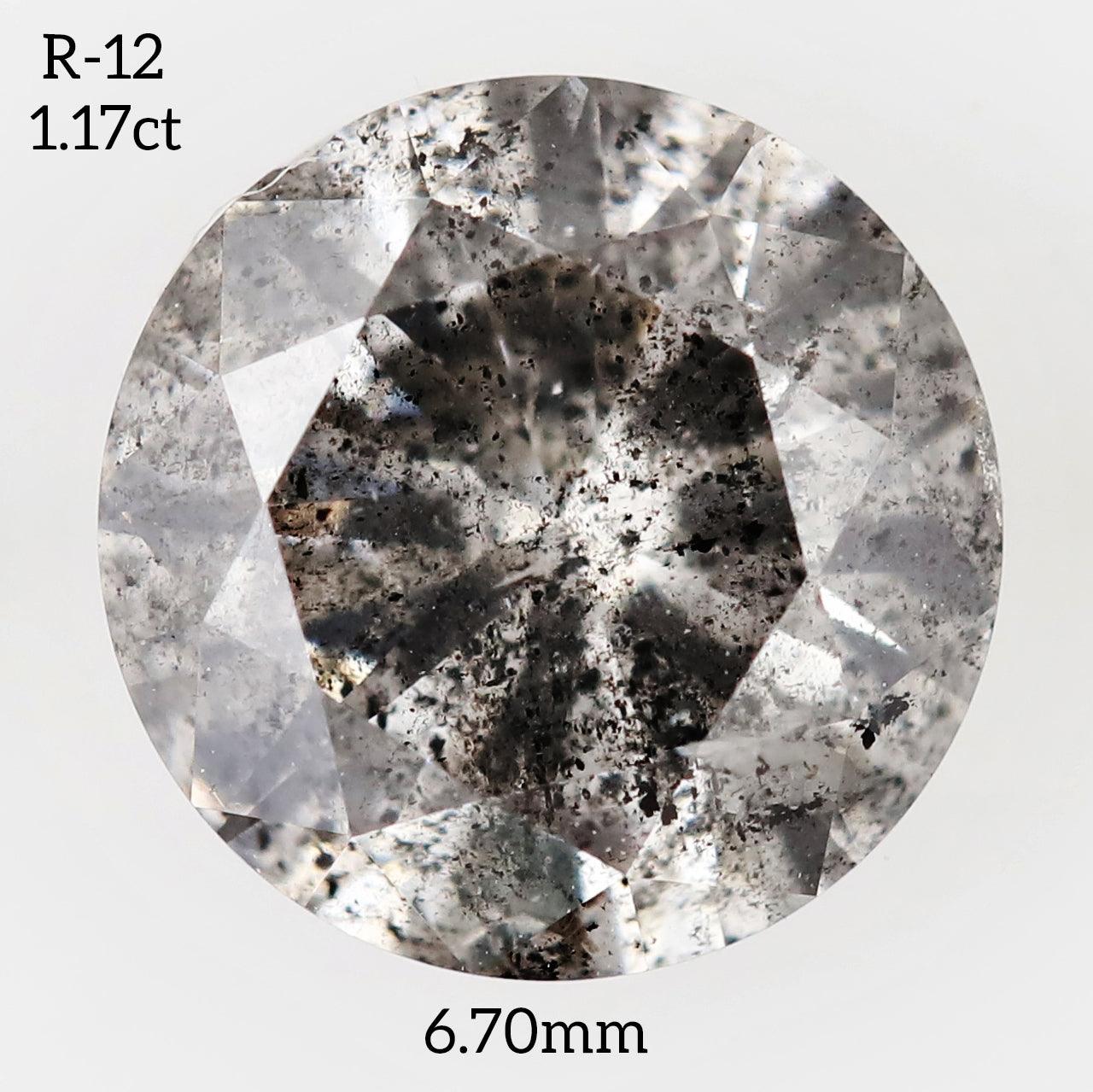 R12 - Salt and pepper round diamond