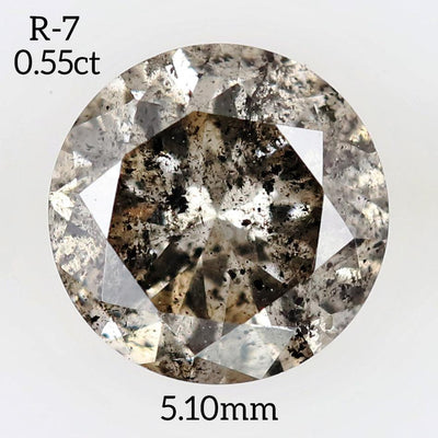 R7 - Salt and pepper round diamond - Rubysta