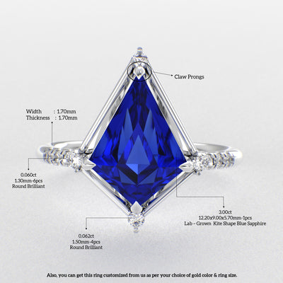 Kite-Cut Blue Sapphire  Diamonds: Redefining Jewelry Trends in 2025