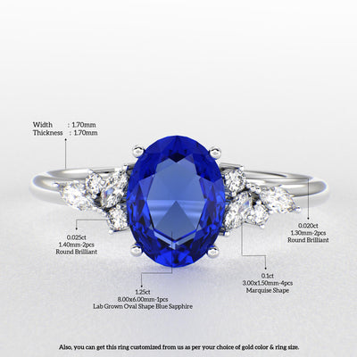 Bold and Brilliant: Blue Oval and Marquise Diamonds Creating Iconic Trends