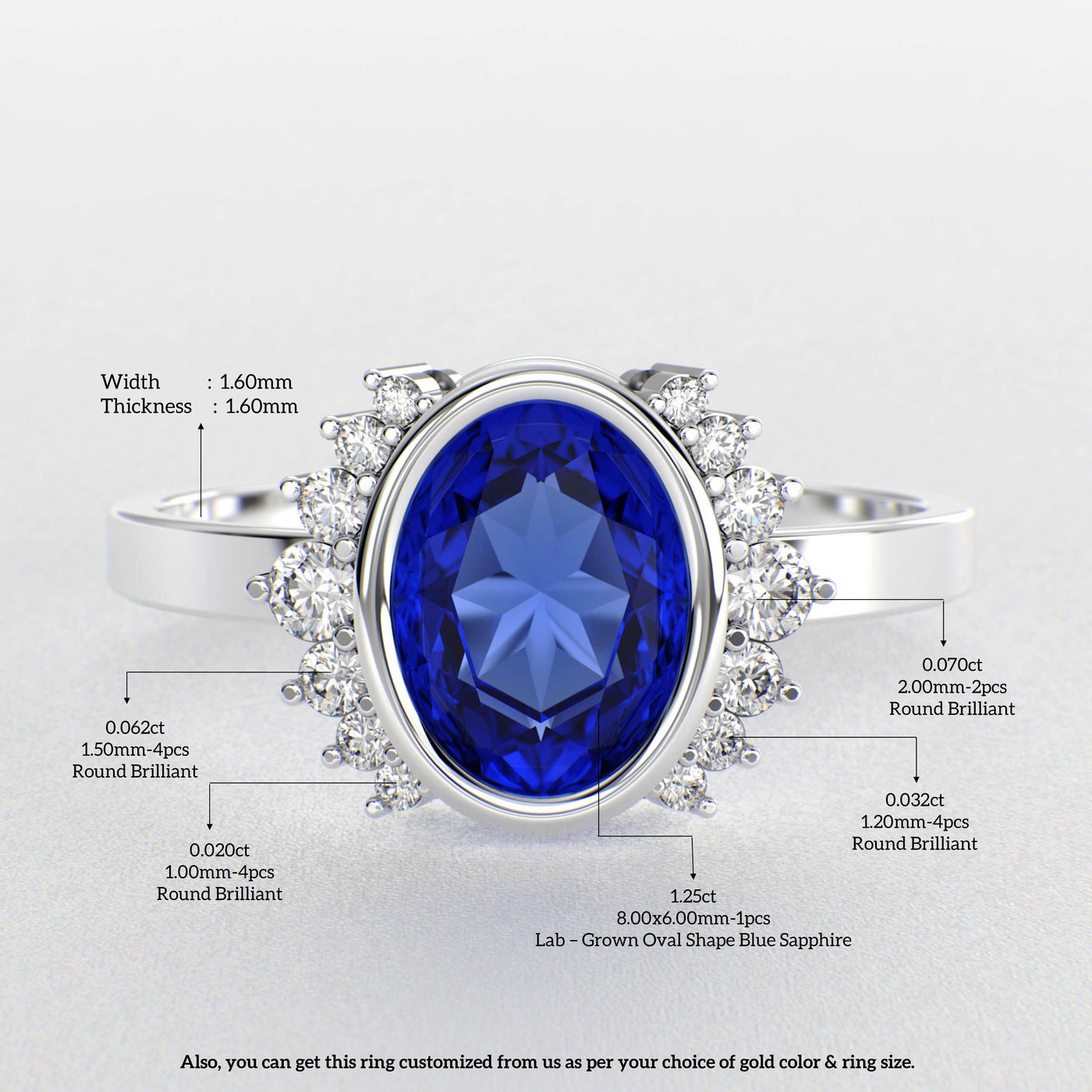 Blue Sapphire Royalty: Paired with Round Brilliance and Oval Elegance