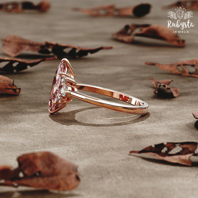 Blush Aurora – 2.00 CT Pink Marquise Lab-Grown Diamond Ring in Custom Solid Gold