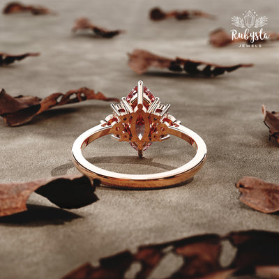 Blush Aurora – 2.00 CT Pink Marquise Lab-Grown Diamond Ring in Custom Solid Gold