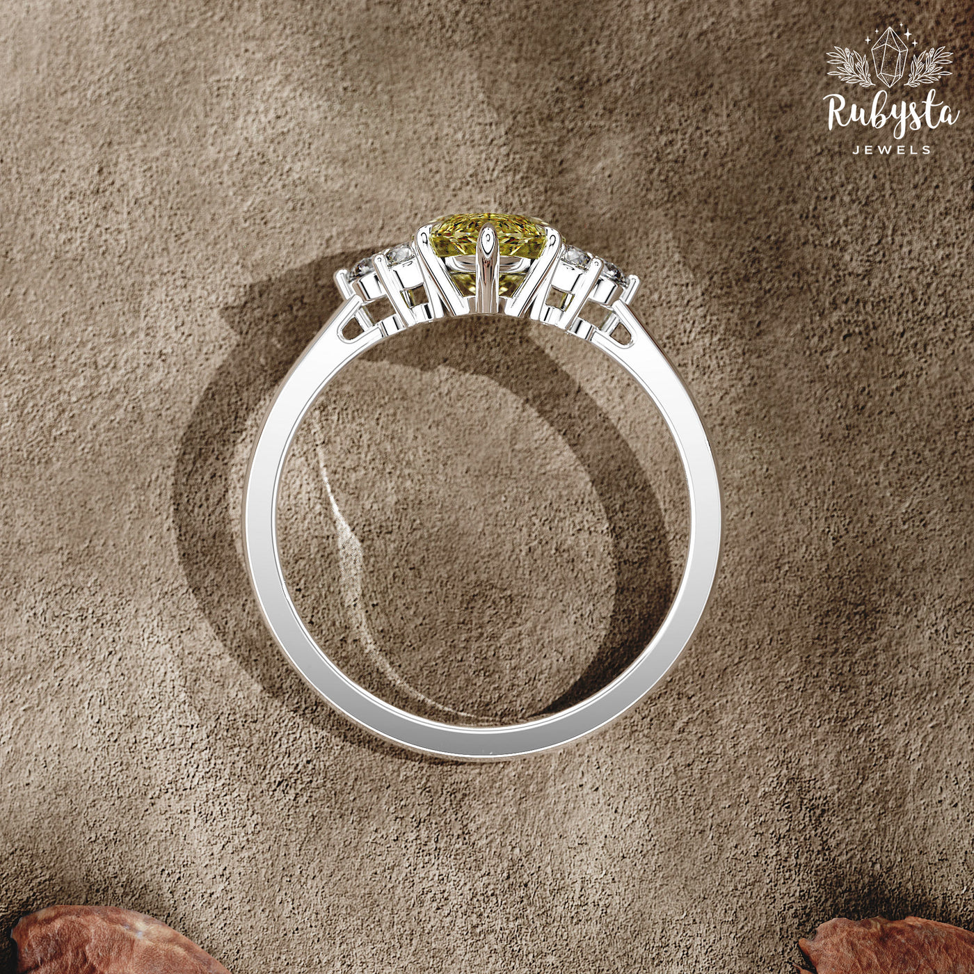 Golden Radiance – 2.00 CT Yellow Marquise Lab-Grown Diamond Ring in Custom Solid Gold