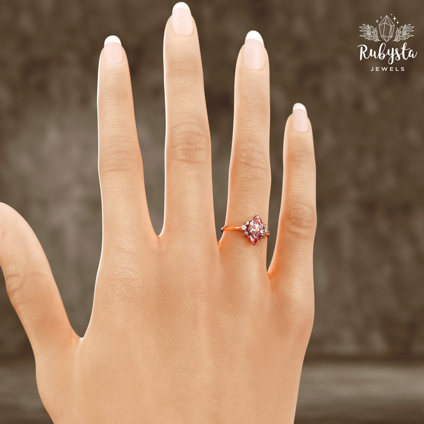 Blush Aurora – 2.00 CT Pink Marquise Lab-Grown Diamond Ring in Custom Solid Gold