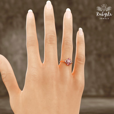 Blush Aurora – 2.00 CT Pink Marquise Lab-Grown Diamond Ring in Custom Solid Gold