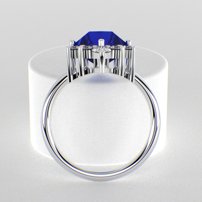 Blue Sapphire Kite-Shaped Ring | Perfect Engagement or Valentine’s Gift for Her